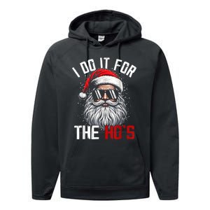 Funny Christmas Santa Claus I Do It For The Hos Cute Xmas Performance Fleece Hoodie