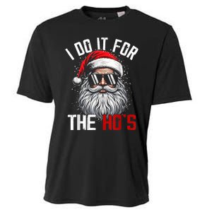 Funny Christmas Santa Claus I Do It For The Hos Cute Xmas Cooling Performance Crew T-Shirt