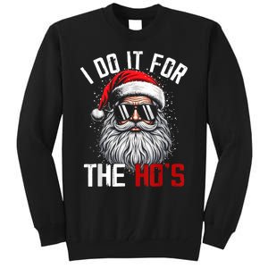 Funny Christmas Santa Claus I Do It For The Hos Cute Xmas Tall Sweatshirt