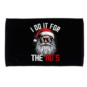 Funny Christmas Santa Claus I Do It For The Hos Cute Xmas Microfiber Hand Towel