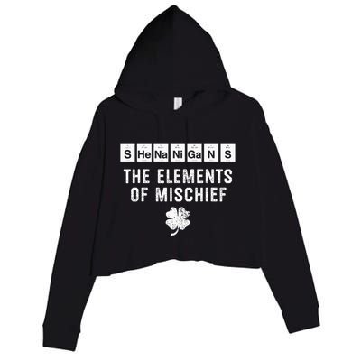 Funny Chemistry Shenanigans Periodic Table Elements Crop Fleece Hoodie