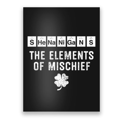 Funny Chemistry Shenanigans Periodic Table Elements Poster
