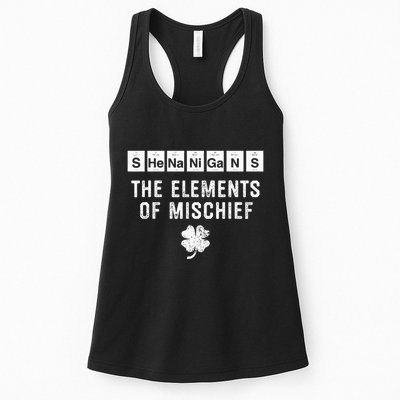Funny Chemistry Shenanigans Periodic Table Elements Womens Tank Top
