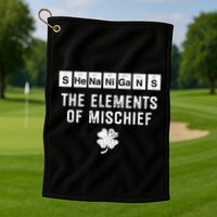 Funny Chemistry Shenanigans Periodic Table Elements Golf Towel