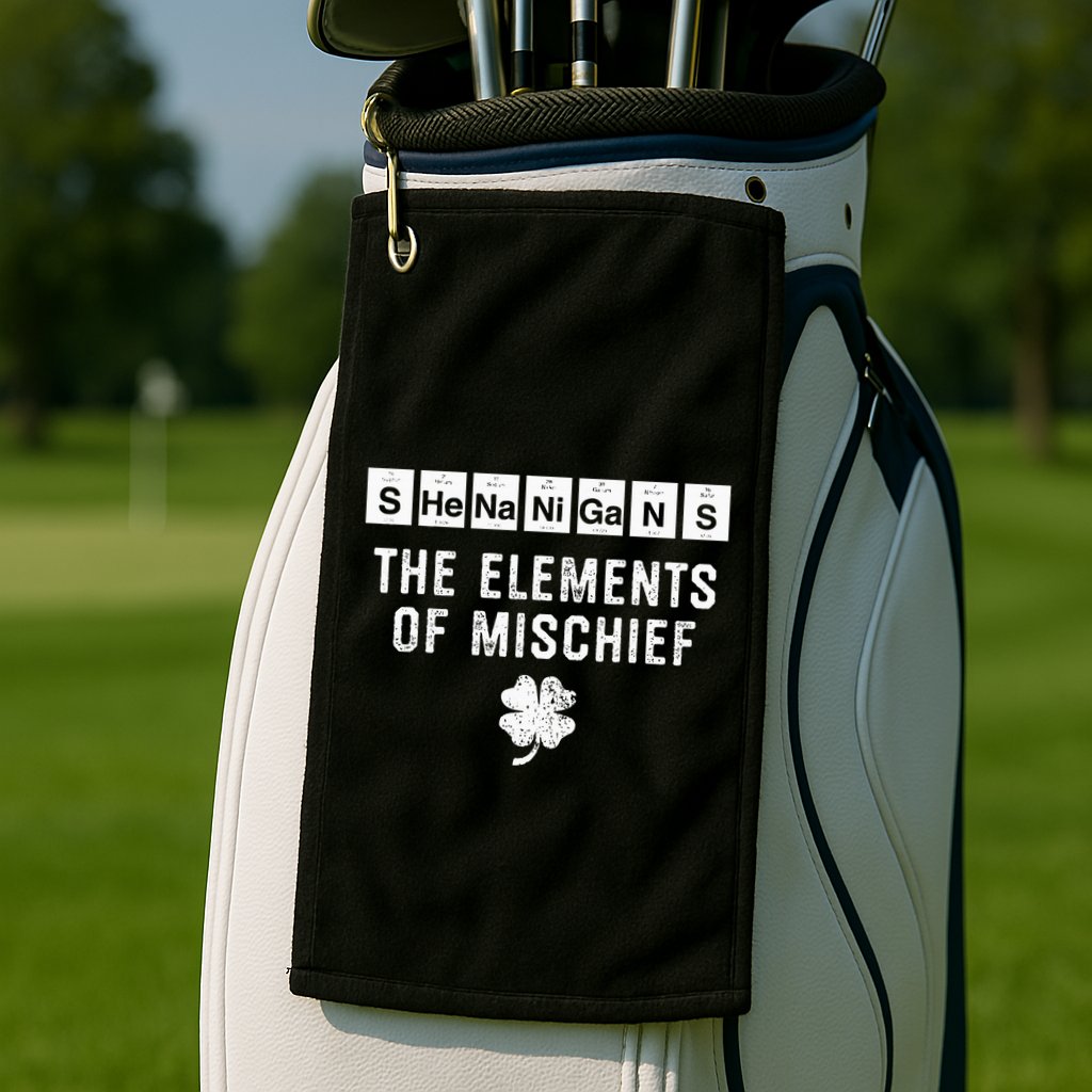 Funny Chemistry Shenanigans Periodic Table Elements Golf Towel
