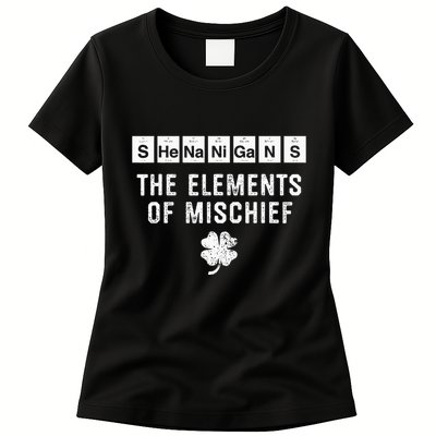 Funny Chemistry Shenanigans Periodic Table Elements Womens T-Shirt