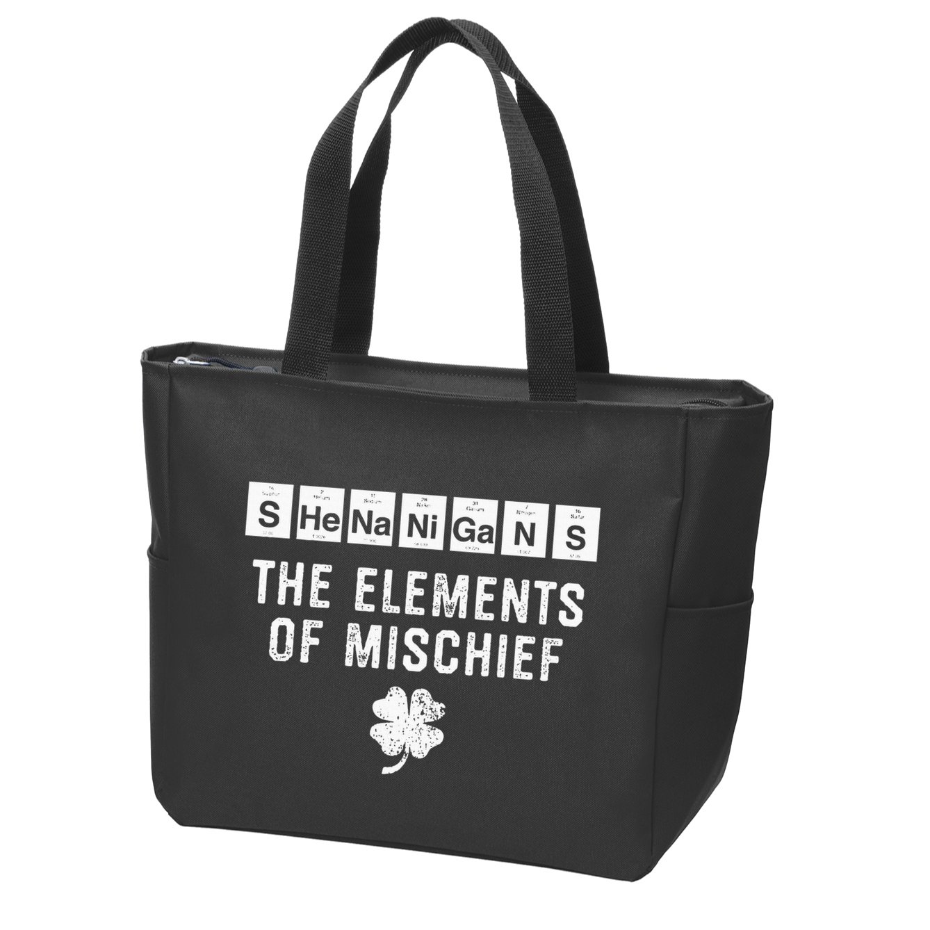 Funny Chemistry Shenanigans Periodic Table Elements Zip Tote Bag
