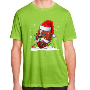 Football Christmas Santa Hat Xmas Football Lover Great Gift Adult ChromaSoft Performance T-Shirt