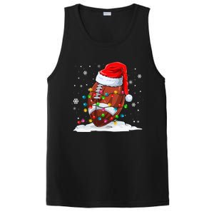 Football Christmas Santa Hat Xmas Football Lover Great Gift PosiCharge Competitor Tank