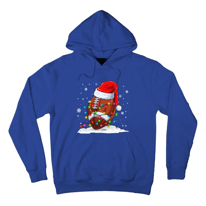 Football Christmas Santa Hat Xmas Football Lover Great Gift Hoodie