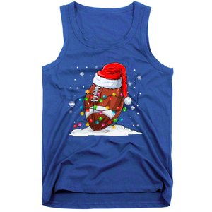 Football Christmas Santa Hat Xmas Football Lover Great Gift Tank Top