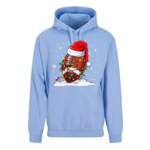 Football Christmas Santa Hat Xmas Football Lover Great Gift Unisex Surf Hoodie