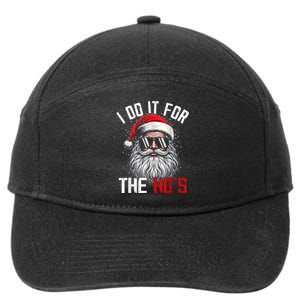 Funny Christmas Santa Claus I Do It For The Hos Cute Xmas 7-Panel Snapback Hat