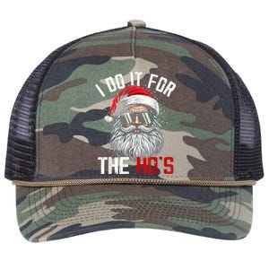 Funny Christmas Santa Claus I Do It For The Hos Cute Xmas Retro Rope Trucker Hat Cap