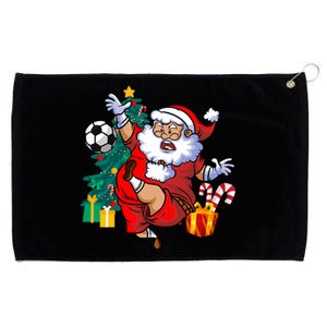 Football Christmas Santa Idea And Xmas Football Gift Grommeted Golf Towel