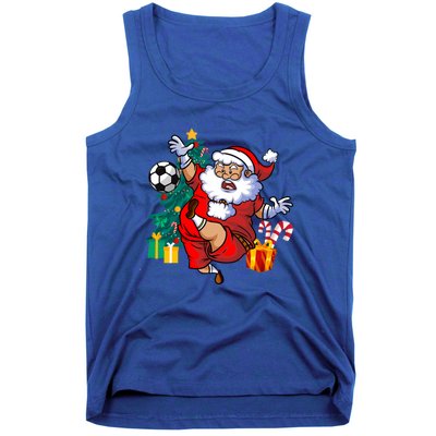 Football Christmas Santa Idea And Xmas Football Gift Tank Top