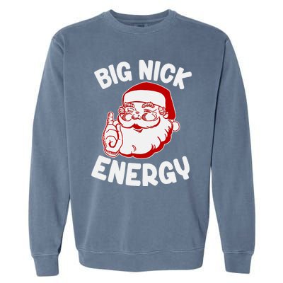 Funny Christmas Shirt Santa Shirt Big Nick Energy Pullover Hoodie Garment-Dyed Sweatshirt