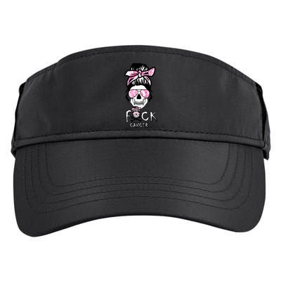 FCK Cancer Skeleton Skull Pink Adult Drive Performance Visor