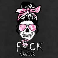 FCK Cancer Skeleton Skull Pink 11oz C Handle Ceramic Mug