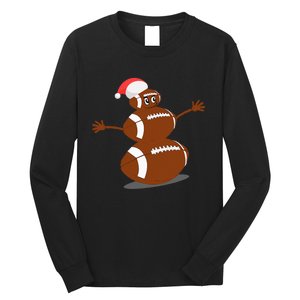 Football Christmas Sports Snowman Holiday Long Sleeve Shirt