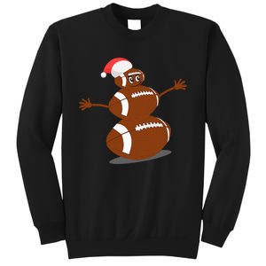 Football Christmas Sports Snowman Holiday Sweatshirt