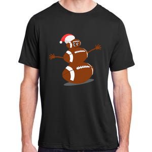 Football Christmas Sports Snowman Holiday Adult ChromaSoft Performance T-Shirt