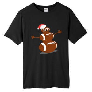 Football Christmas Sports Snowman Holiday Tall Fusion ChromaSoft Performance T-Shirt