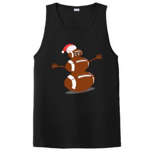 Football Christmas Sports Snowman Holiday PosiCharge Competitor Tank