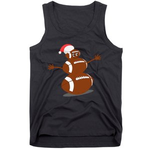 Football Christmas Sports Snowman Holiday Tank Top