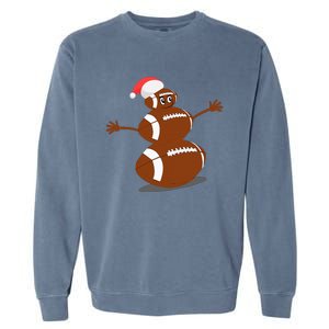 Football Christmas Sports Snowman Holiday Garment-Dyed Sweatshirt