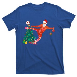 Football Christmas Santa Idea And Xmas Football Cool Gift T-Shirt