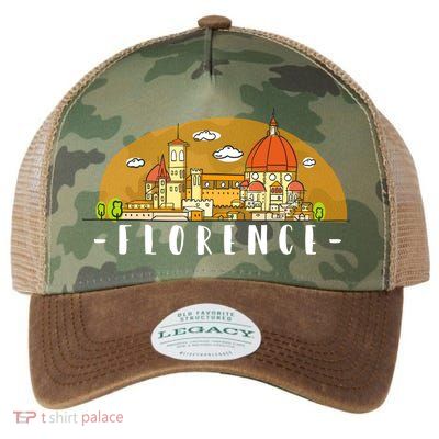 Florence Cartoon Style Illustration Legacy Tie Dye Trucker Hat