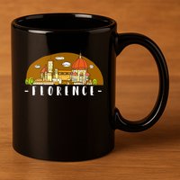 Florence Cartoon Style Illustration 11oz C Handle Ceramic Mug