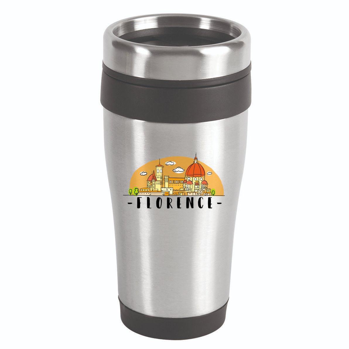 Florence Cartoon Style Illustration 16oz Travel Tumbler