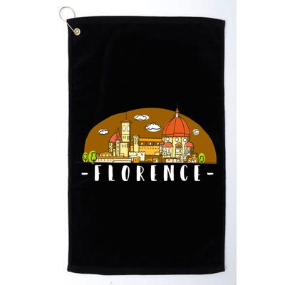 Florence Cartoon Style Illustration Golf Towel