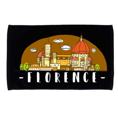 Florence Cartoon Style Illustration Microfiber Hand Towel