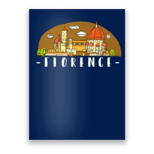 Florence Cartoon Style Illustration Poster