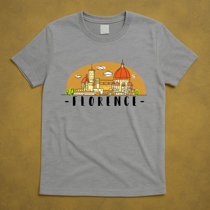 Florence Cartoon Style Illustration T-Shirt