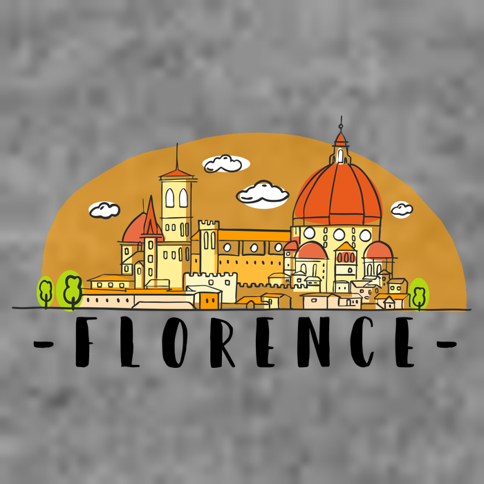 Florence Cartoon Style Illustration T-Shirt