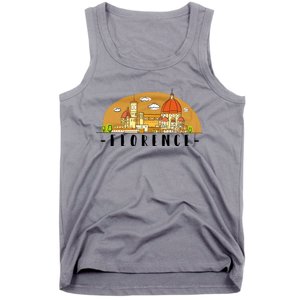 Florence Cartoon Style Illustration Tank Top