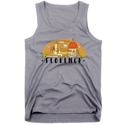 Florence Cartoon Style Illustration Tank Top