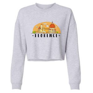 Florence Cartoon Style Illustration Cropped Pullover Crew