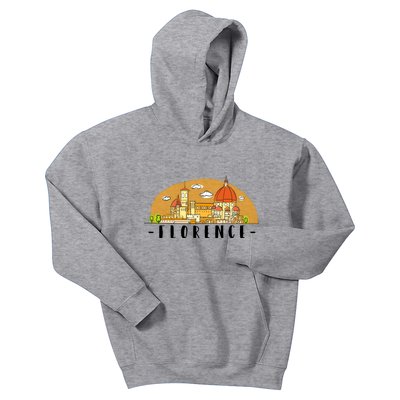 Florence Cartoon Style Illustration Kids Hoodie