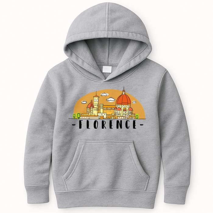 Florence Cartoon Style Illustration Kids Hoodie