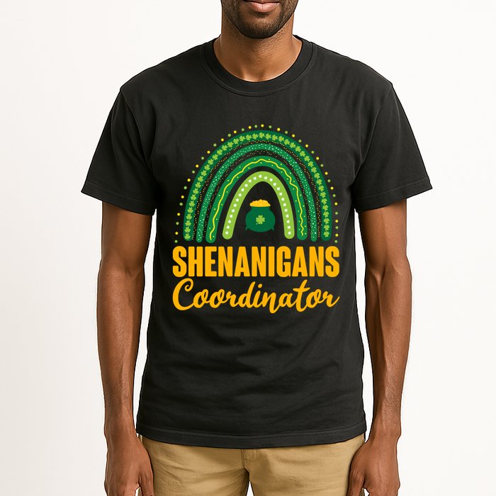 Funny Cute Shenanigans Coordinator Lucky Green Rainbow Pot Of Gold Tall T-Shirt