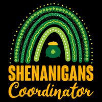 Funny Cute Shenanigans Coordinator Lucky Green Rainbow Pot Of Gold Tall T-Shirt