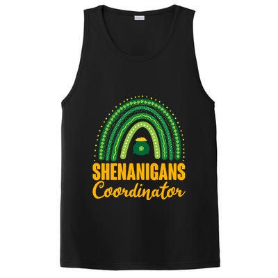 Funny Cute Shenanigans Coordinator Lucky Green Rainbow Pot Of Gold PosiCharge Competitor Tank