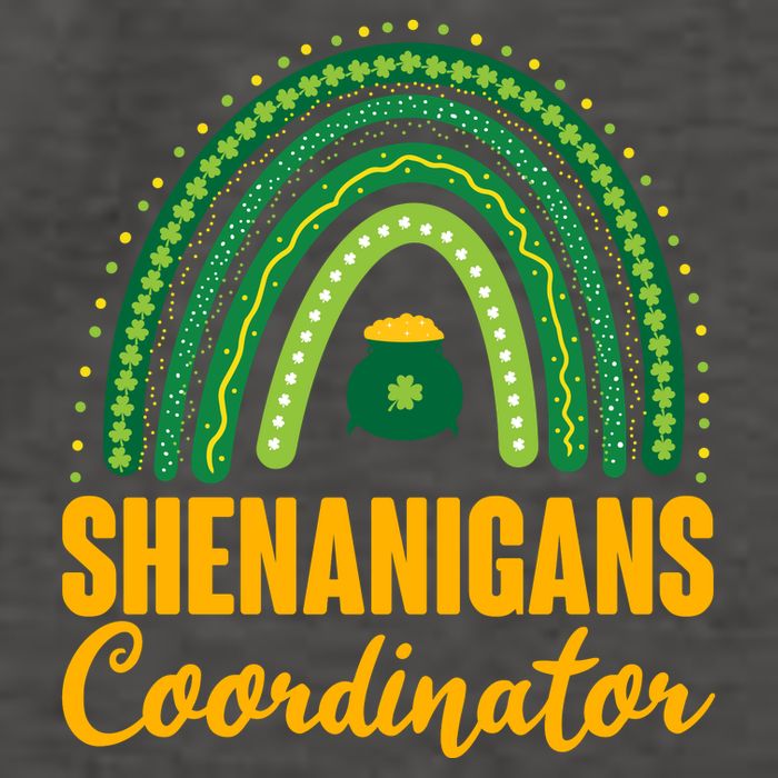 Funny Cute Shenanigans Coordinator Lucky Green Rainbow Pot Of Gold Vector Backpack
