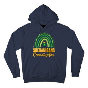 Funny Cute Shenanigans Coordinator Lucky Green Rainbow Pot Of Gold Hoodie