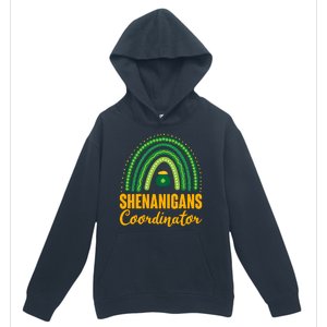 Funny Cute Shenanigans Coordinator Lucky Green Rainbow Pot Of Gold Urban Pullover Hoodie